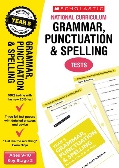 National Curriculum SATs Tests: Grammar, Punctuation and Spelling Tests (Year 5) x 30