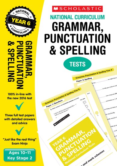 National Curriculum SATs Tests: Grammar, Punctuation and Spelling Tests (Year 6) x 30