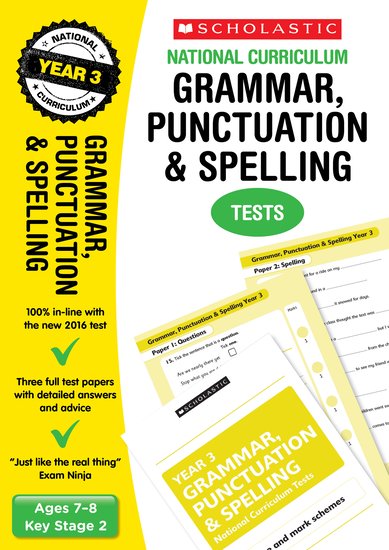 National Curriculum SATs Tests: Grammar, Punctuation and Spelling Tests (Year 3) x 30