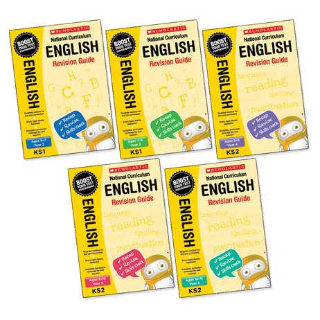 National Curriculum Revision: English Revision Guides Years 2-6 Set x 30 (150 books)