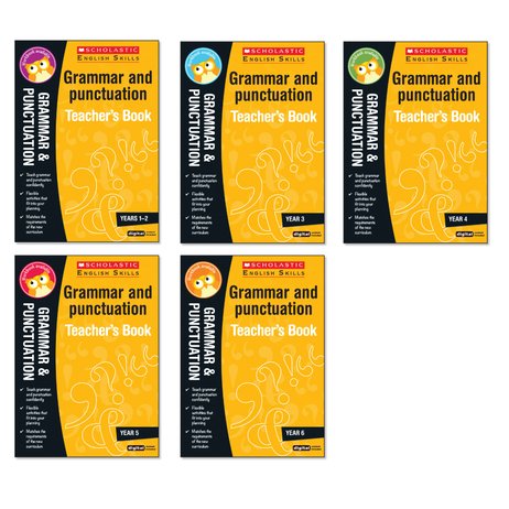 Scholastic English Skills: Grammar and Punctuation Teacher's Book Years 1-6 Pack x 5