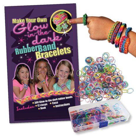 Make Your Own Glow-in-the-Dark Rubber Band Bracelets