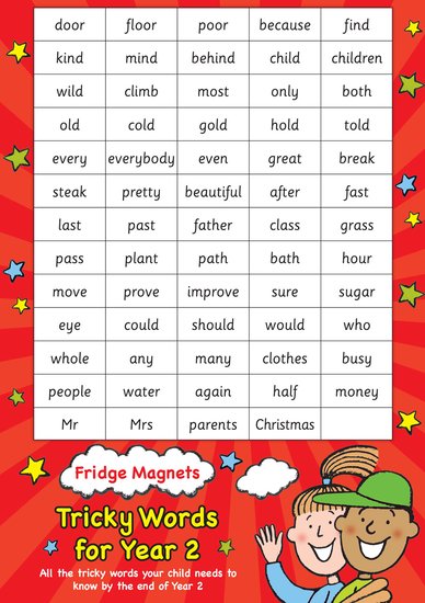Scholastic Magnets: Fridge Magnets - Tricky Words for Year ...