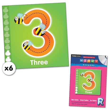 Maths Readers Reception: Three x 6 plus CD-ROM