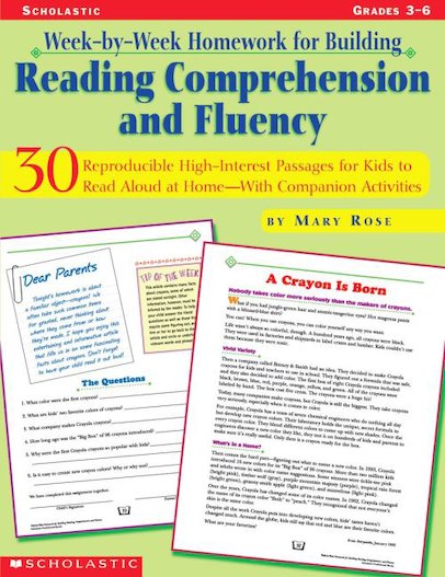 Week-by-Week Homework for Building Reading Comprehension and Fluency, Grades 3-6