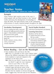 Vision without Sight Teacher's notes and 3 fact files