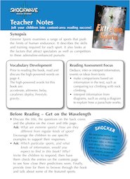 Extreme Sports: Teacher's notes and 3 fact files