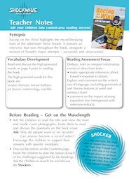 Racing on the wind: Teacher's notes and 3 fact files