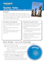 Carved in stone: Teacher's notes and 3 fact files