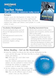 Robotics: Teacher's notes and 3 fact files