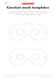 Carnival mask templates