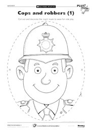 Cops and robbers: Policeman mask