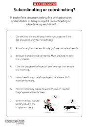 Subordinating or coordinating