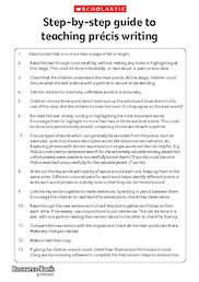 Step-by-step guide to teaching précis writing