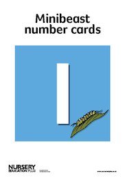 Minibeast number cards
