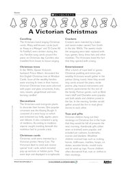 A Victorian Christmas - factsheet