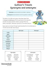 Gulliver's Travels - synonyms and antonyms