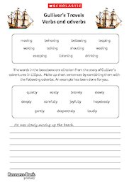 Gulliver's Travels - verbs and adverbs