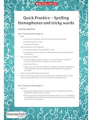 Quick Practice - Homophones