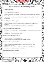 Quick Practice - Number Sequences (Digital Download Edition)
