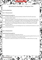 Quick Practice - Telling the time KS1 (Digital Download Edition)