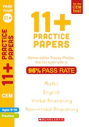 Pass Your 11+: Practice Papers for the CEM Test Ages 9-10 (6 Copies)