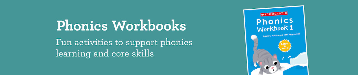 Scholastic Phonics Workbooks Series Page Banner Desk