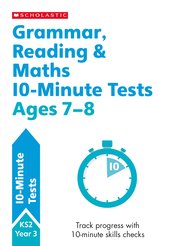 10-Minute SATS Tests: Grammar, Reading and Maths Ages 7-8 (6 Copies)