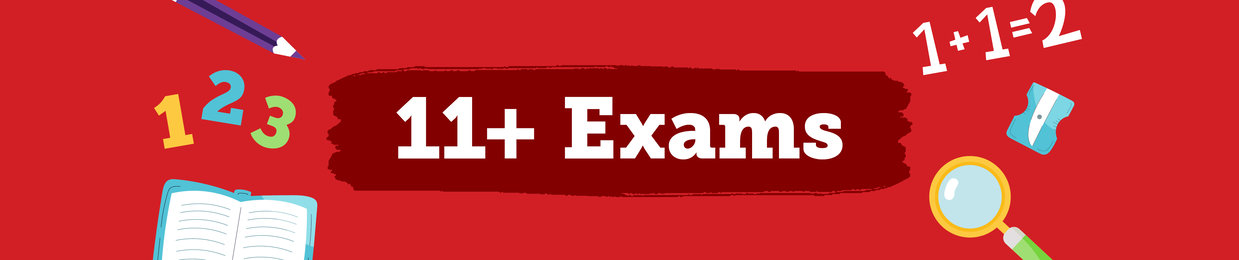 11+ exams banners desk
