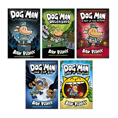 Dog Man Books 1-5 S/wrap pack