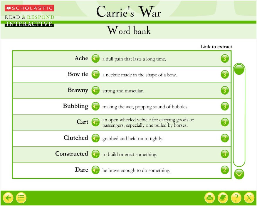 Read & Respond Interactive Carrie’s War (Teacher Resource) Scholastic Shop