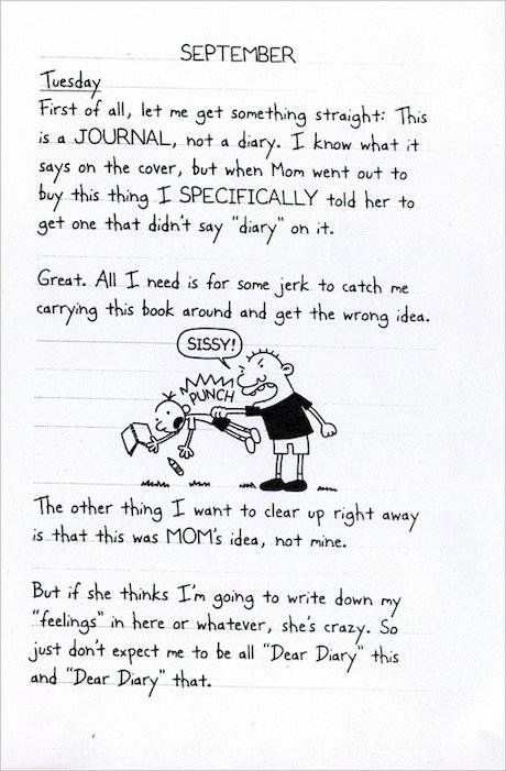 book review on diary of a wimpy kid