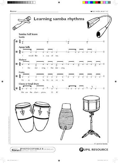 Learning samba rhythms – Primary KS2 teaching resource - Scholastic