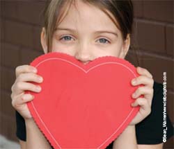 Girl with a paper heart Girl with a paper heart