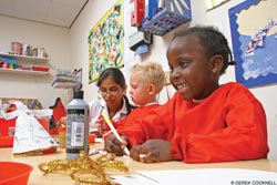 children making christmas decorations children making christmas decorations