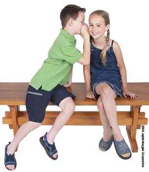 Children whispering Children whispering