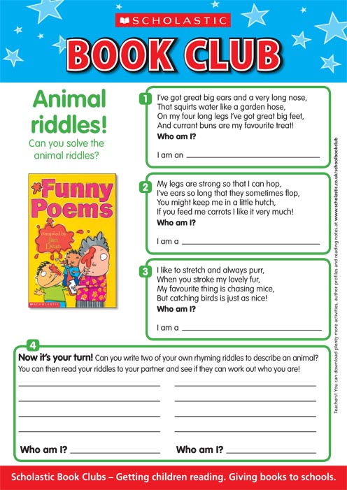 Animal Riddles - Scholastic Kids' Club