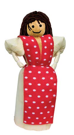 A peg doll A peg doll