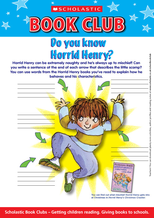 Horrid Henry Character Profile - Scholastic Book Fairs