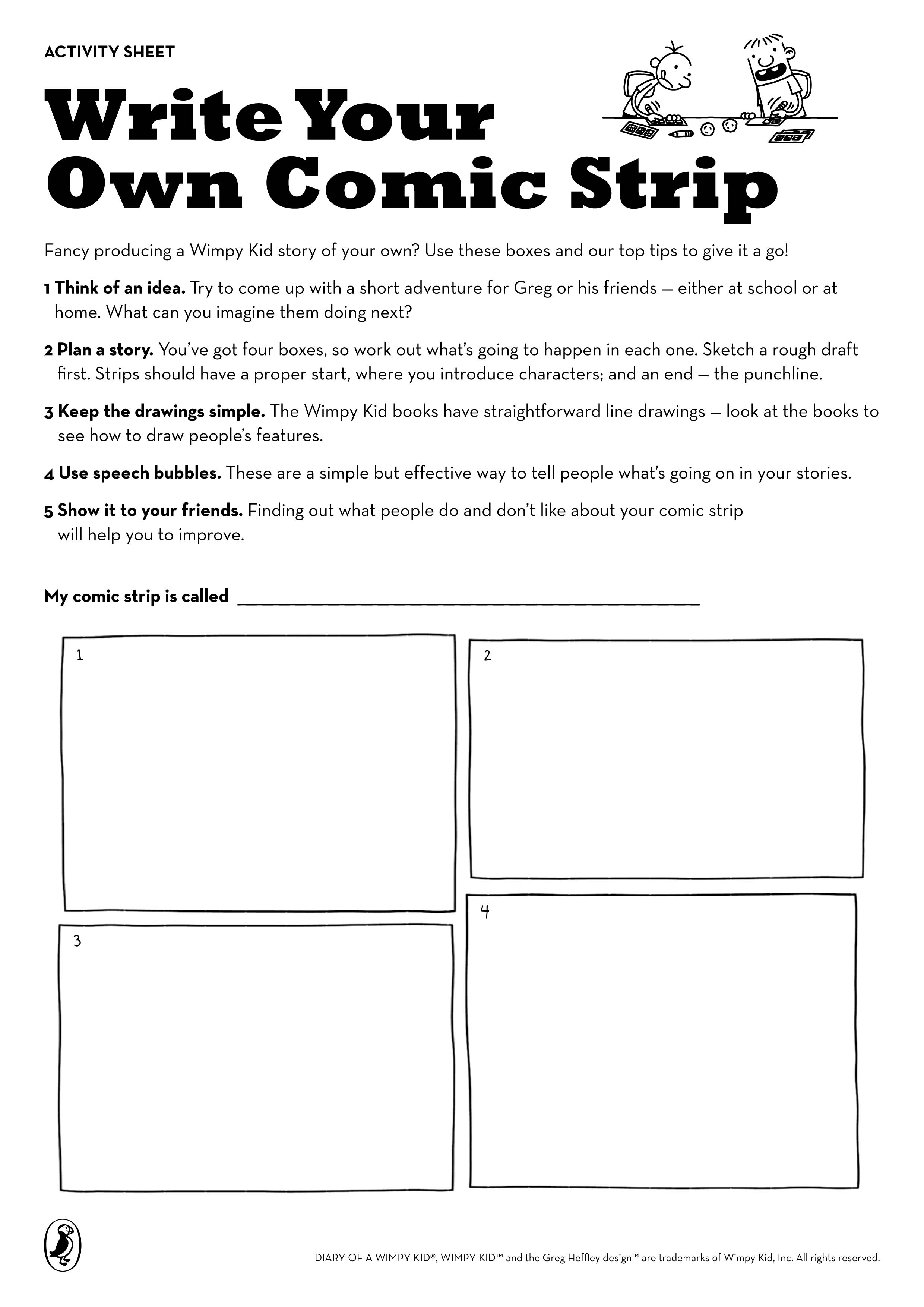 simple comic strips for students