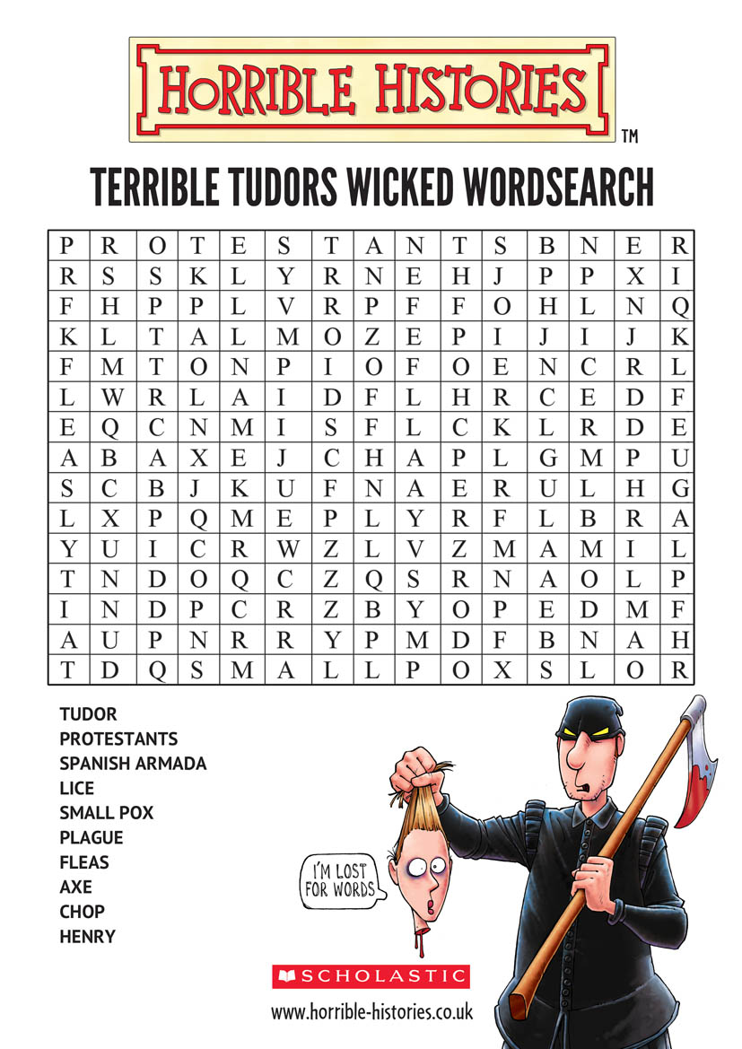 Horrible Histories Wicked Wordsearch Scholastic Kids Club
