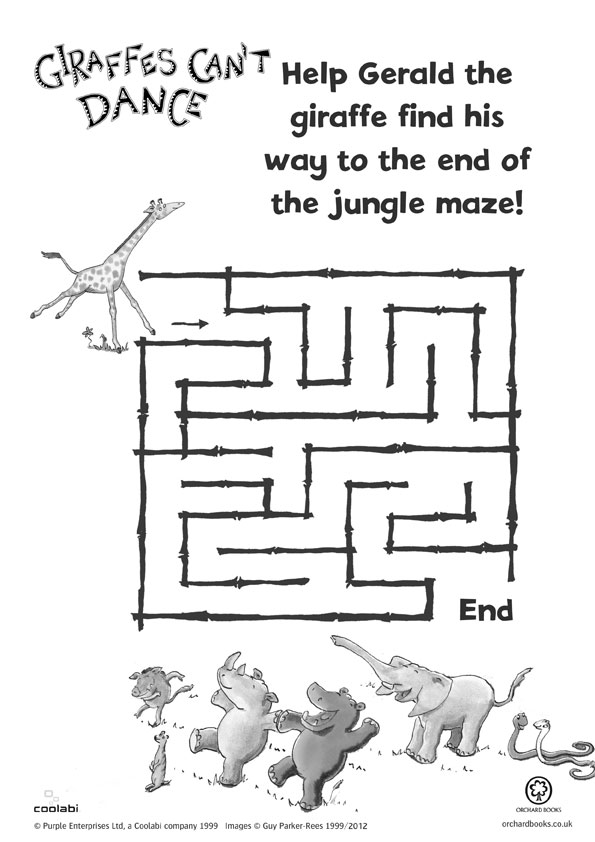 Giraffes Can t Dance Maze Scholastic Kids Club