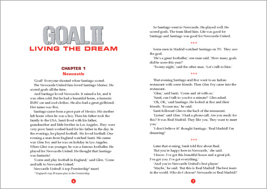 Goal! 2: Living the Dream Sample Page