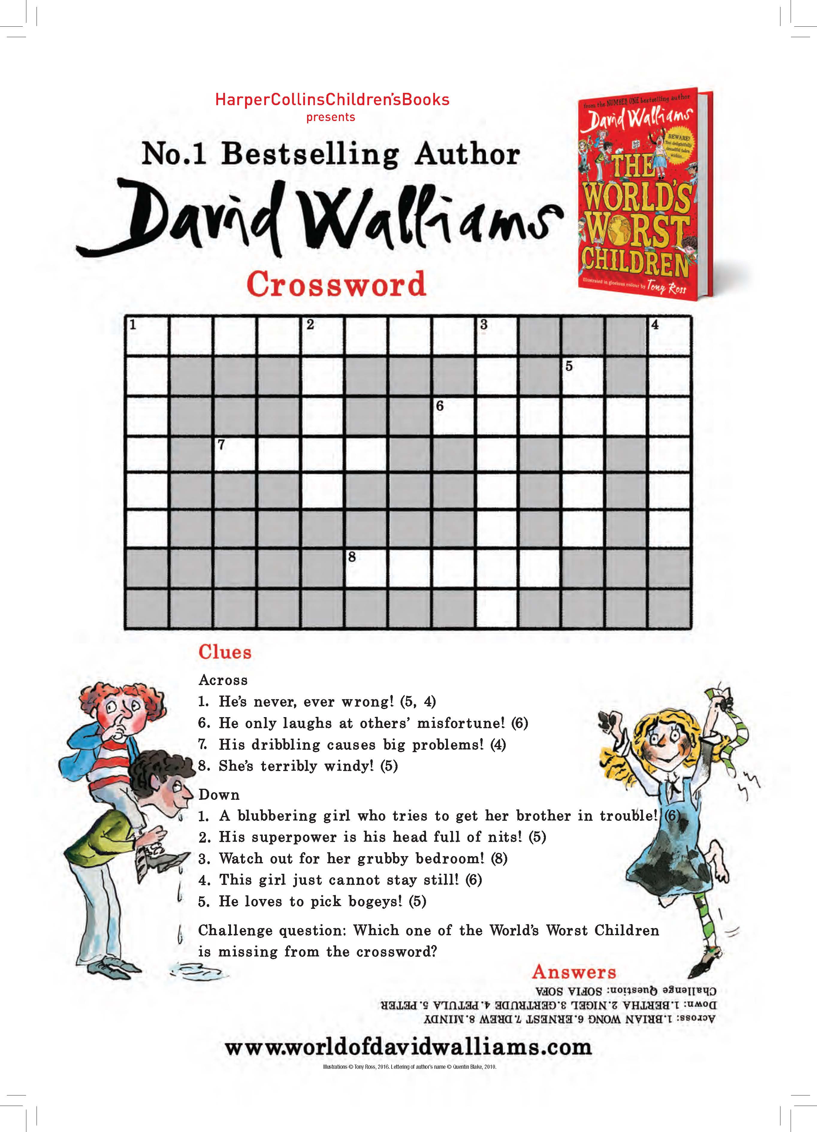 Children crossword deals