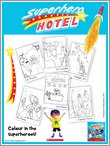 Superhero Hotel Colouring Activity