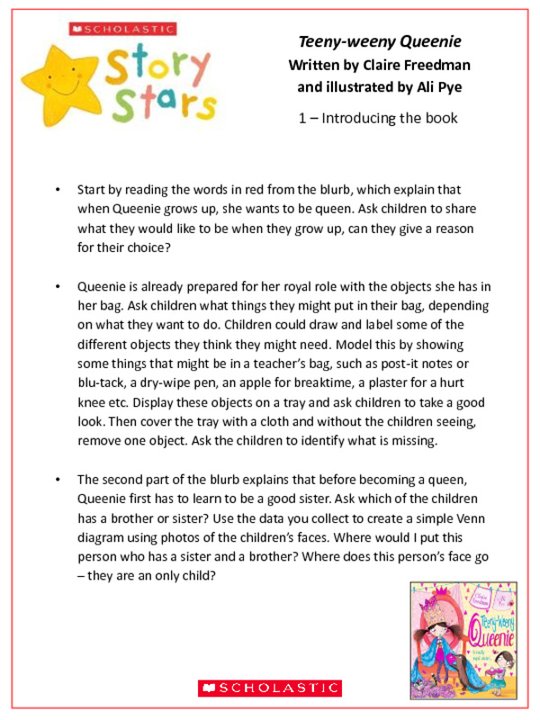 Story Stars Resource: Teeny-weeny Queenie Lesson Plan
