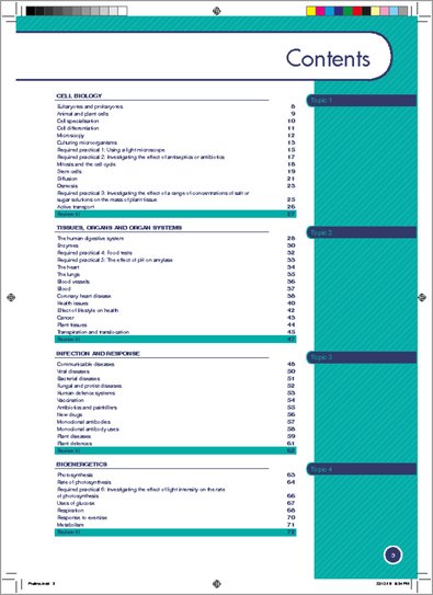 GCSE Grades 9-1: Biology Revision Guide for AQA contents