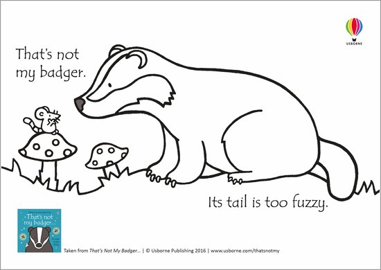 That's Not My Badger...Colouring Sheet