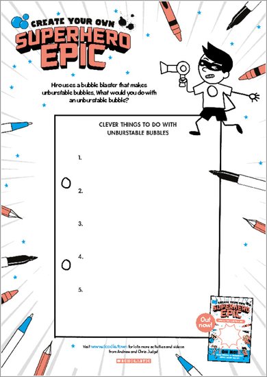 Create Your Own Superhero Epic Activity Sheet 2