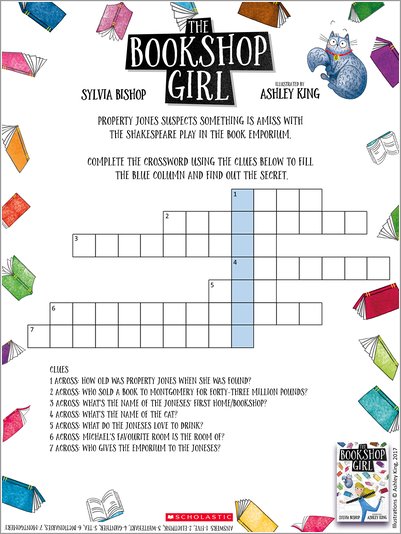 The Bookshop Girl Crossword Activity